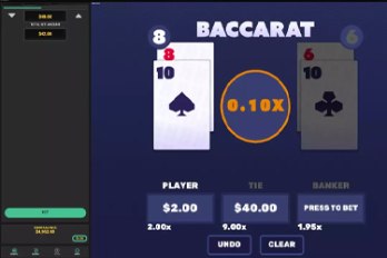 Baccarat Table Game Screenshot Image