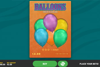 Balloons Scratch Game Screenshot Image