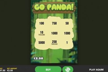 Go Panda! Scratch Game Screenshot Image