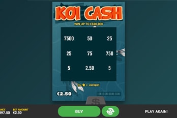 Koi Cash Scratch Game Screenshot Image