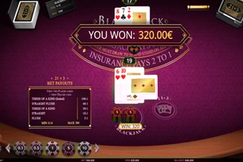 Blackjack 21+3 Table Game Screenshot Blackjack 21+3 Table Game Screenshot Image