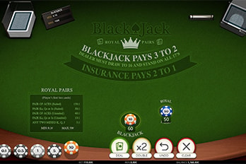 Blackjack Royal Pairs Table Game Screenshot Image