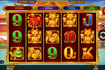 Lanterns & Lions Hold & Win Slot Game Screenshot Image