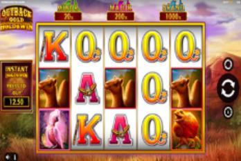 iSoftBet Outback Gold: Hold & Win Slot Game Screenshot Image
