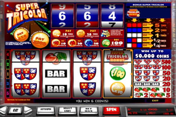 Super Tricolor Slot Game Screenshot Image