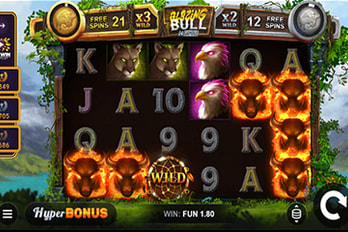 Blazing Bull: Gamble Feature Slot Game Screenshot Image