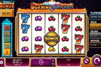 Burning Diamonds Slot Game Screenshot Image