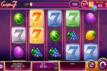 Goldfire 7s Slot Game Screenshot Image