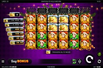 Santa Blitz Hold and Win Slot Game Screenshot Image