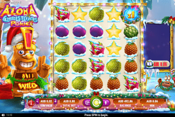 Aloha Christmas Pokie Slot Game Screenshot Image