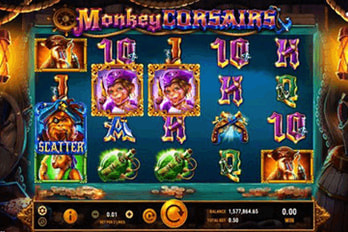 Monkey Corsairs Slot Game Screenshot Image