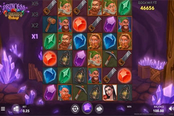 The Princess & Dwarfs Rockways Slot Game Screenshot Image