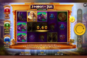 3 Powers of Zeus: Power Combo Slot Game Screenshot Image