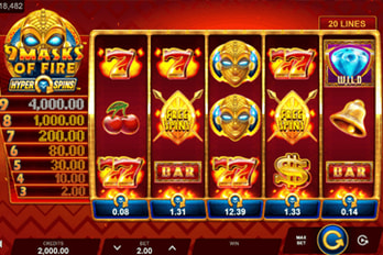 9 Masks of Fire HyperSpins Slot Game Screenshot Image