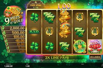 9 Pots of Gold Slot Game Screenshot Image