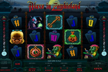 Alaxe In Zombieland Slot Game Screenshot Image