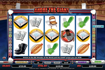 Andre the Giant Slot Game Screenshot Image