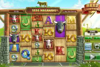 Beef Lightning Megaways Slot Game Screenshot Beef Lightning Megaways Slot Game Screenshot Image