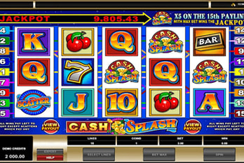 Cash Splash: 5 Reel Slot Game Screenshot Image