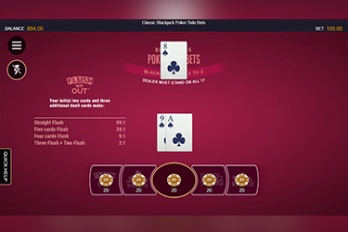 Classic Blackjack Poker Side Bets Table Game Screenshot Image
