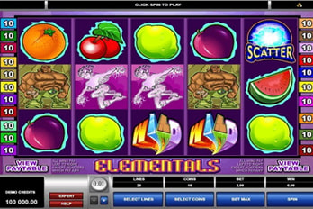 Elementals Slot Game Screenshot Image