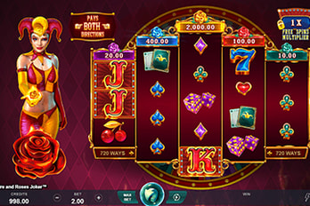 Fire and Roses: Joker Slot Game Screenshot Image