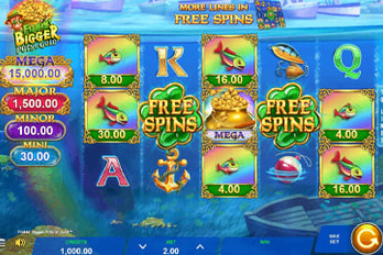 Fishin' Bigger Pots of Gold Slot Game Screenshot Image