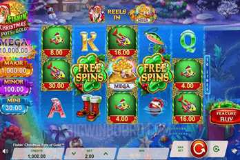 Fishin' Christmas Pots of Gold Slot Game Screenshot Image