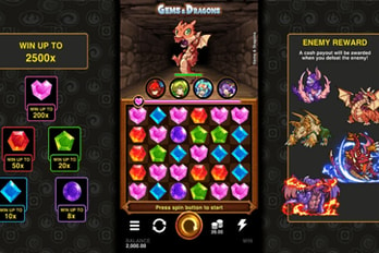 Gems & Dragons Slot Game Screenshot Image