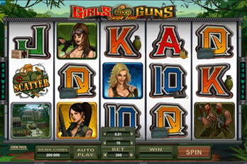 Girls With Guns: Jungle Heat Slot Game Screenshot Image