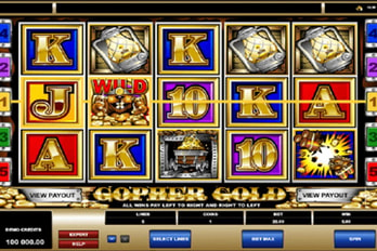 Gopher Gold Slot Game Screenshot Image