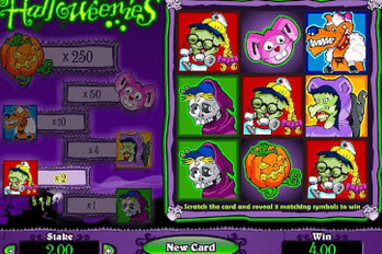 Halloweenies Scratch Game Screenshot Image