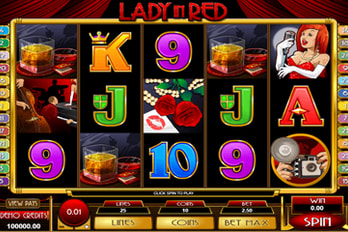 Lady in Red Slot Game Screenshot Image