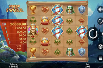 Legend of the Sword Slot Game Screenshot Image
