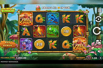 Monkey Bonanza Slot Game Screenshot Image