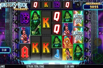 Monsters of Rock Megaways Slot Game Screenshot Image