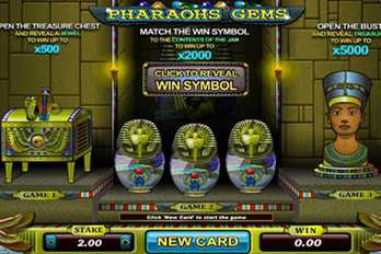 Pharaoh's Gems Scratch Game Screenshot Image