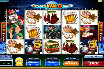 Santa's Wild Ride Slot Game Screenshot Image