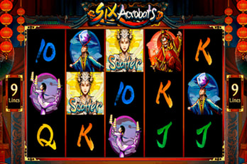 Six Acrobats Slot Game Screenshot Image