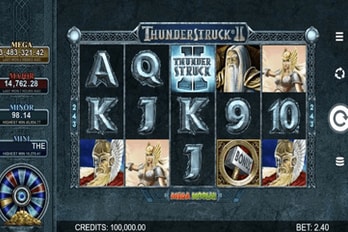 Thunderstruck II: Mega Moolah Slot Game Screenshot Image