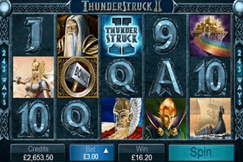 Thunderstruck II Slot Game Screenshot Image