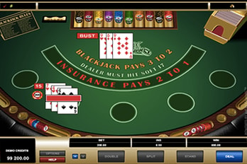 Vegas Downtown Blackjack Table Game Screenshot Image