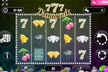 777 Diamonds Slot Game Screenshot Image