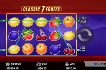 Classic 7 Fruits Slot Game Screenshot Image