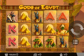 Gods of Egypt Slot Game Screenshot Image