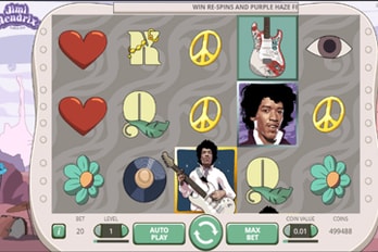 Jimi Hendrix Slot Game Screenshot Image