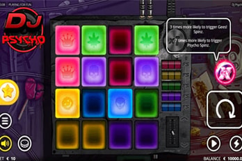 DJ Psycho Slot Game Screenshot Image