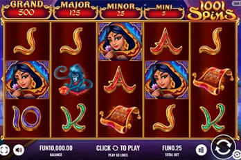 1001 Spins Slot Game Screenshot Image