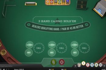 3-Hand Casino Hold'em Video Poker Screenshot Image