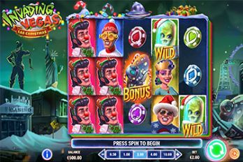 Invading Vegas: Las Christmas Slot Game Screenshot Image